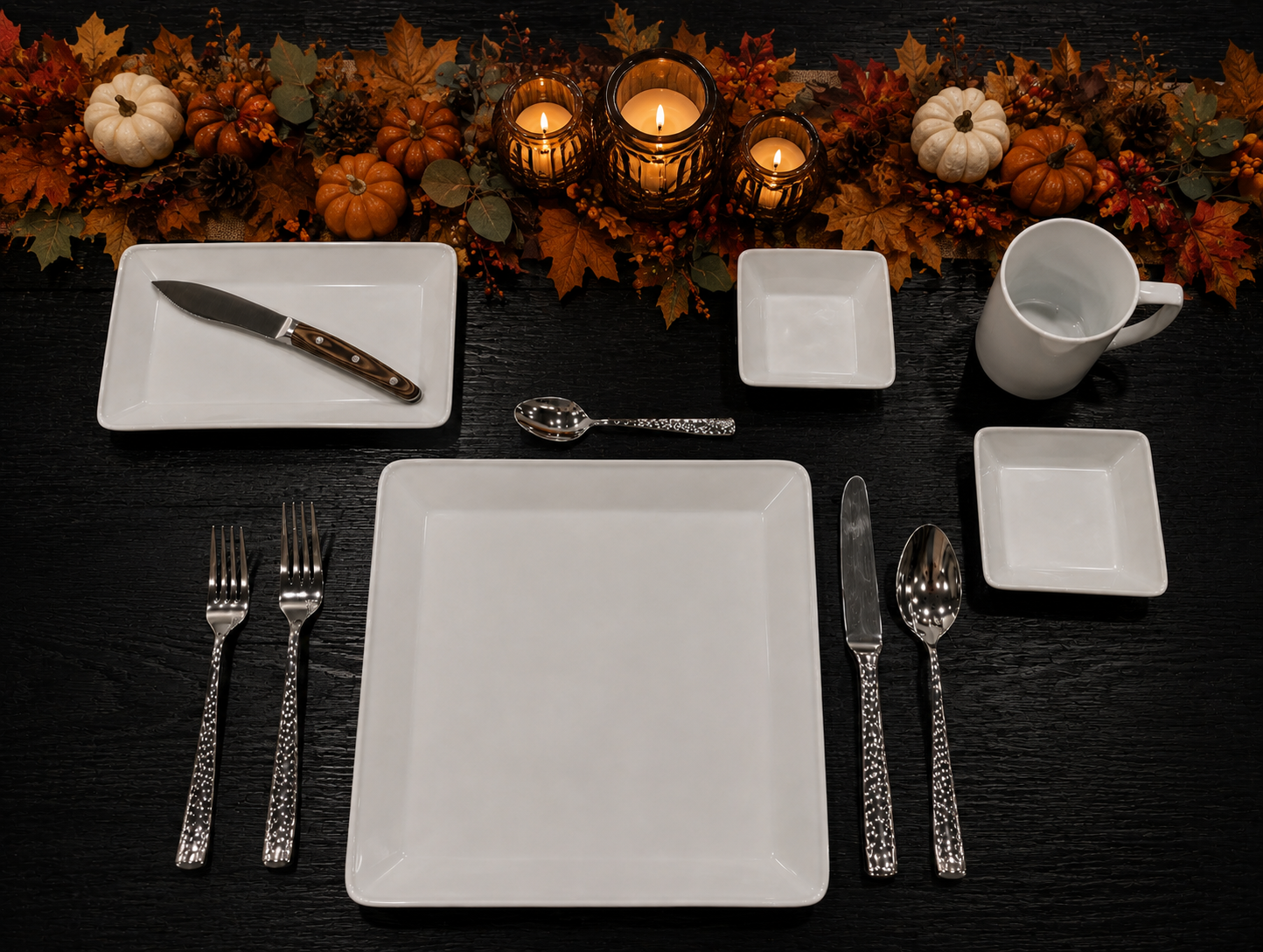 Raio Square home set, fall table setting